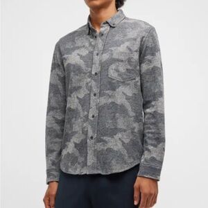 Rails Men's Berkeley Camo Flannel Button Down Shirt Blue Gray Mix, Size XL